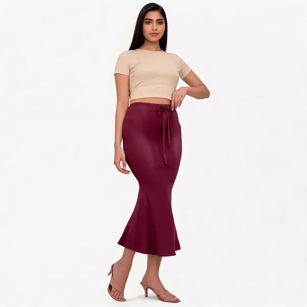 Wine_Lycra_Shapewear_Petticoat_For_Women