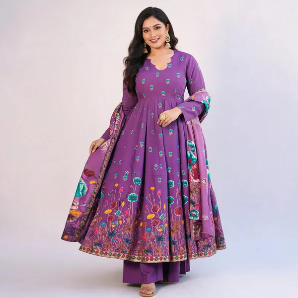 Lavender_Georgette_Anarkali_Kurta_Palazzo_Set_For_Women