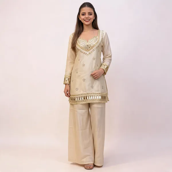 Cream_Georgette_Straight_Suit_Palazzo_Set_For_Women