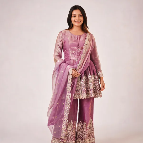 Pink_Chanderi_Anarkali_Palazzo_Dupatta_Set_For_Women