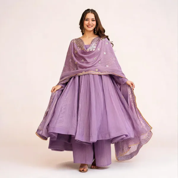 Lavender_Georgette_Anarkali_Kurta_Palazzo_Dupatta_Set_For_Women