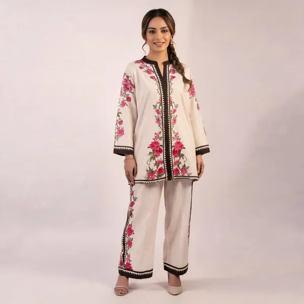 White_Rayon_Straight_Kurta_Set_For_Women