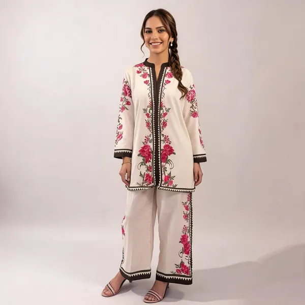 White_Rayon_Straight_Kurta_Set_For_Women