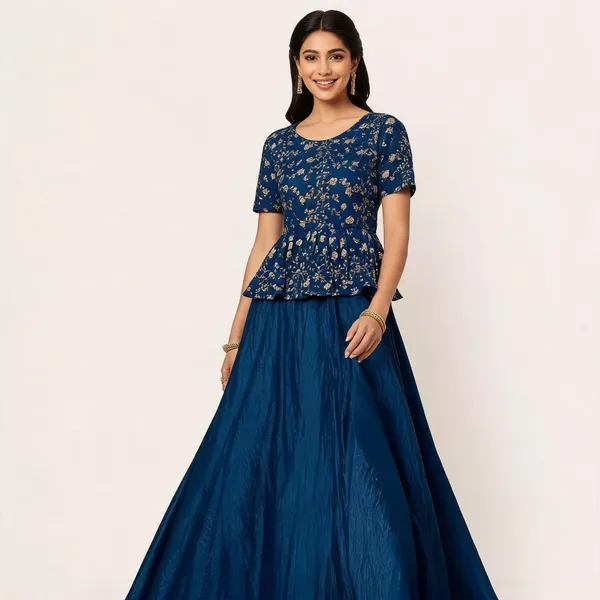 Blue_Silk_Lehenga_Choli_For_Women