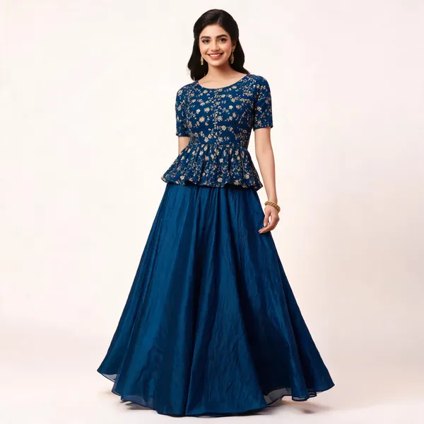 Blue_Silk_Lehenga_Choli_For_Women
