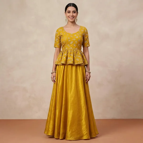 Mustard_Silk_Lehenga_Choli_For_Women