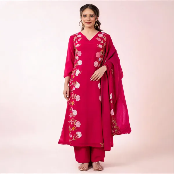 Pink_Georgette_Straight_Kurta_Palazzo_Dupatta_Set_For_Women