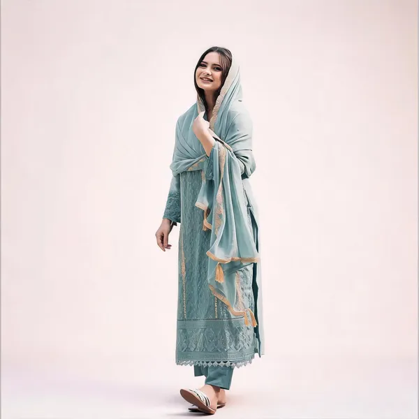 Blue_Georgette_Kurta_Palazzo_Dupatta_Set_For_Women