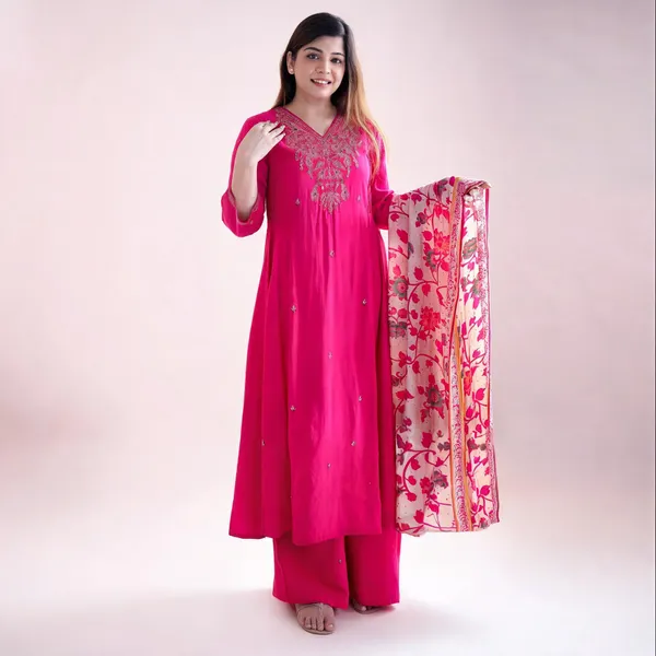 Pink_Georgette_Kurta_Palazzo_Dupatta_Set_For_Women