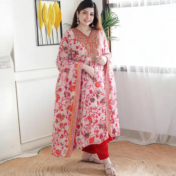 Red_Fendi_Kurta_Palazzo_Dupatta_Set_For_Women