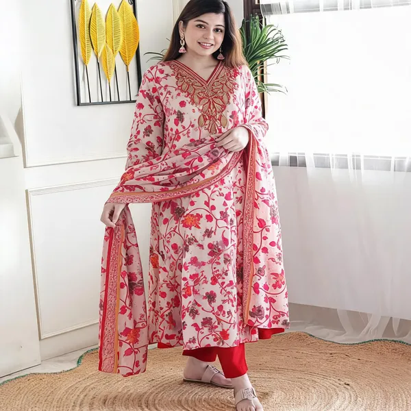 Red_Fendi_Kurta_Palazzo_Dupatta_Set_For_Women
