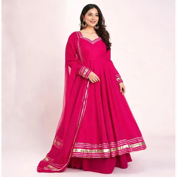 Pink_Georgette_Anarkali_Kurta_Palazzo_Dupatta_Set_For_Women