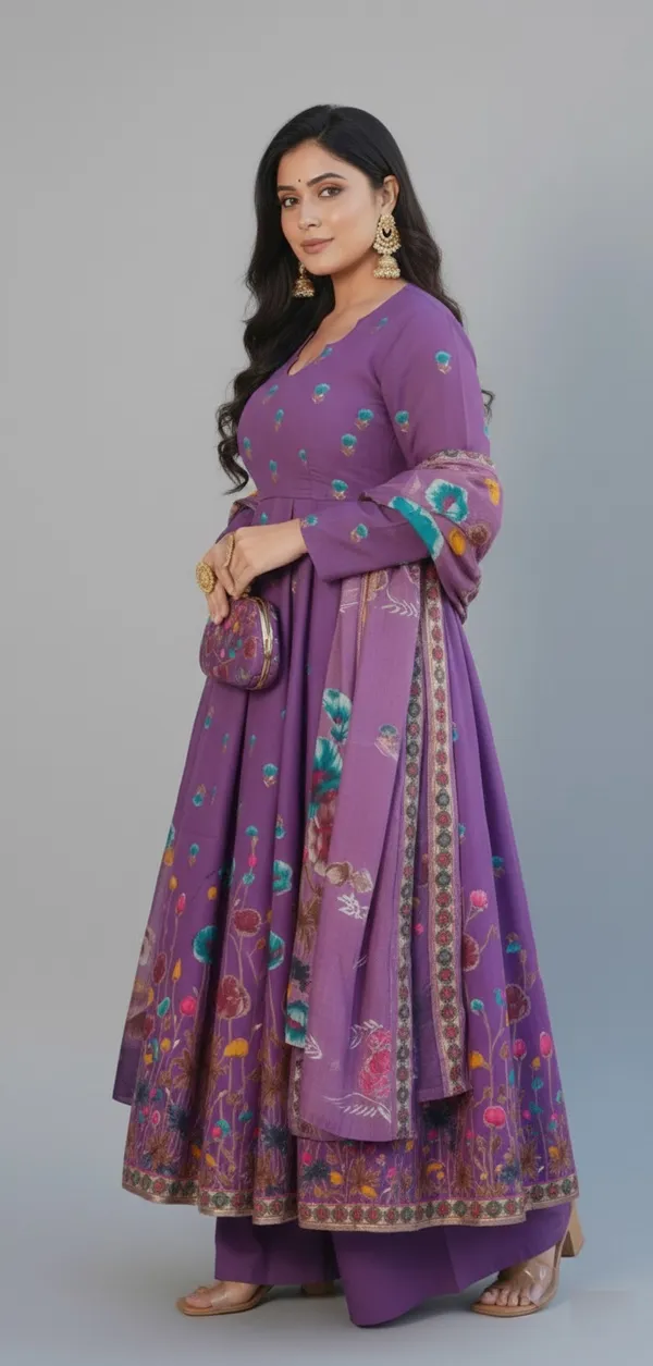 Lavender_Georgette_Anarkali_Kurta_Palazzo_Set_For_Women