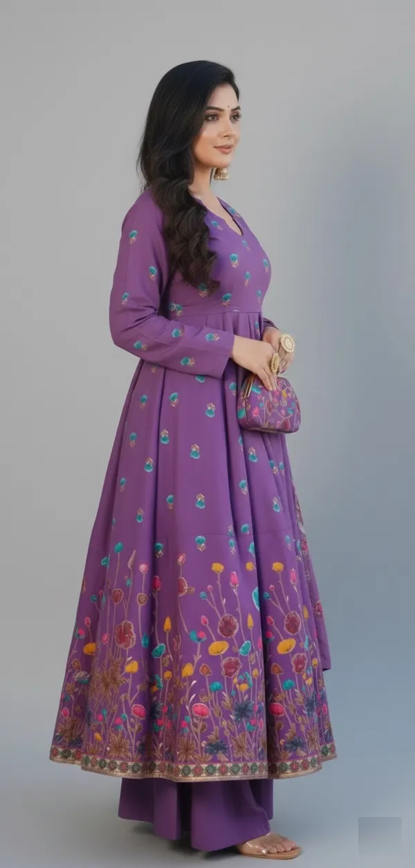 Lavender_Georgette_Anarkali_Kurta_Palazzo_Set_For_Women