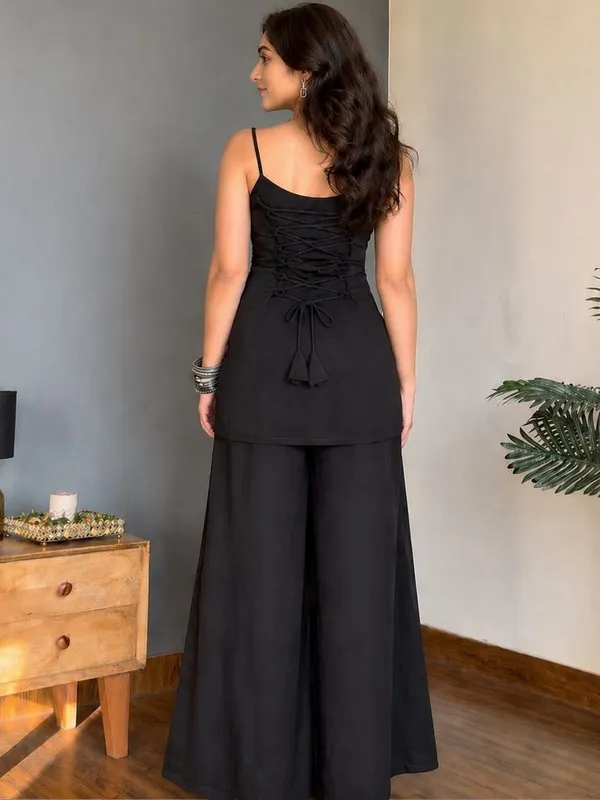 Black_Georgette_Palazzo_Suit_Set_For_Women