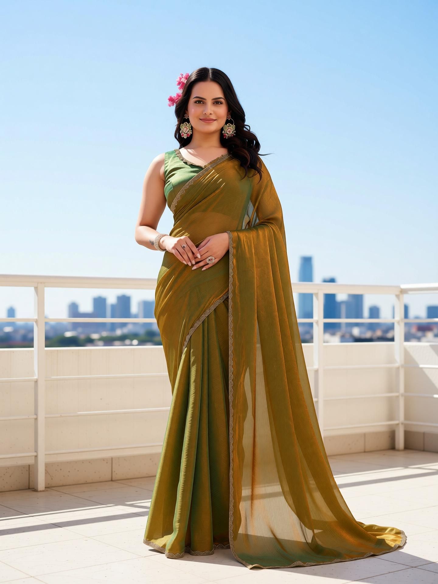 Fluit_Lesvetements_Embellished_Bollywood_Silk_Blend_Saree_with_Unstitched_Blouse_(Gold)