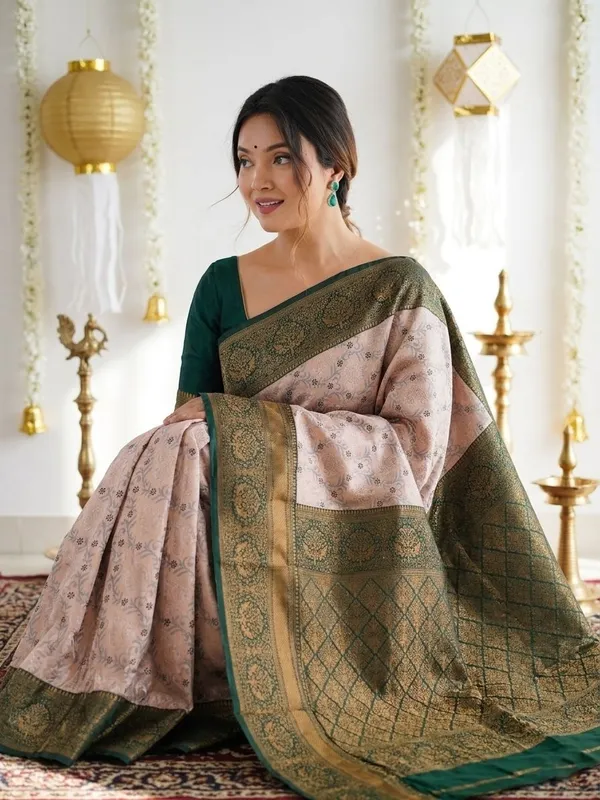 FLUIT_LESVETEMENTS_Woven_Banarasi_Pure_Silk_Saree_with_Unstitched_Blouse_(Pink)