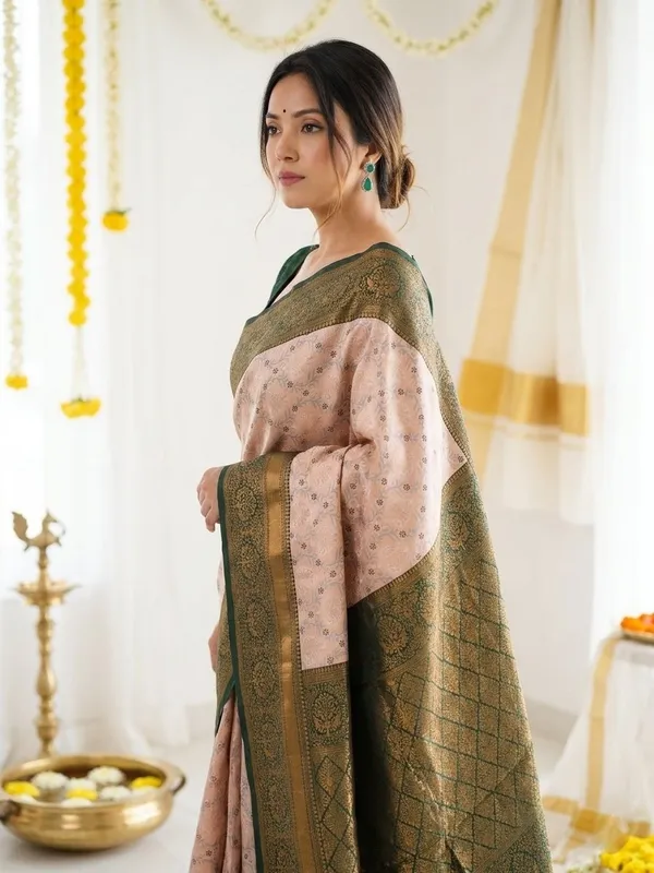 FLUIT_LESVETEMENTS_Woven_Banarasi_Pure_Silk_Saree_with_Unstitched_Blouse_(Pink)