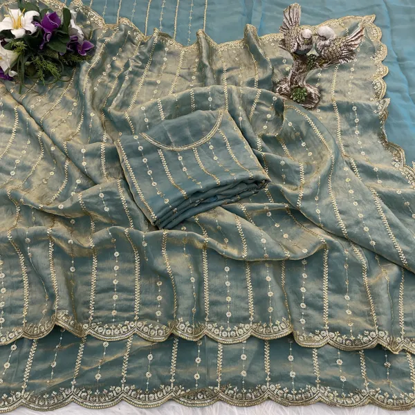 FLUIT_LESVETEMENTS_Embroidered_Bollywood_Satin_Saree_with_Unstitched_Blouse_(Light_Green)