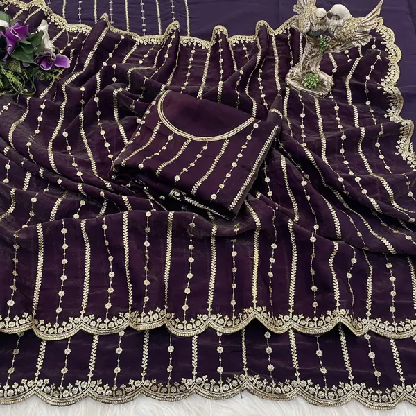 FLUIT_LESVETEMENTS_Embroidered_Bollywood_Satin_Saree_with_Unstitched_Blouse_(Purple)
