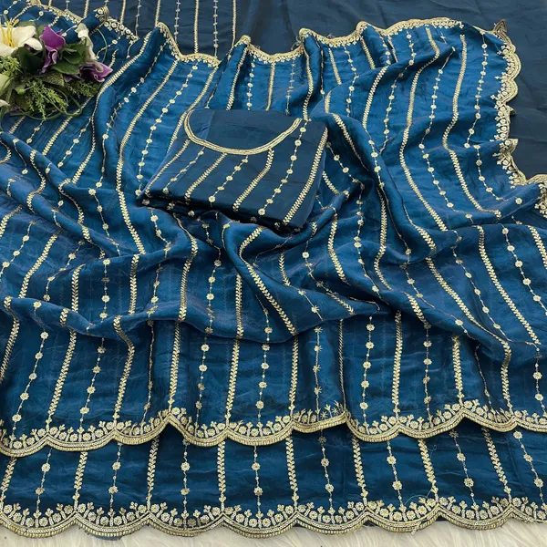 FLUIT_LESVETEMENTS_Embroidered_Bollywood_Satin_Saree_with_Unstitched_Blouse_(Dark_Blue)