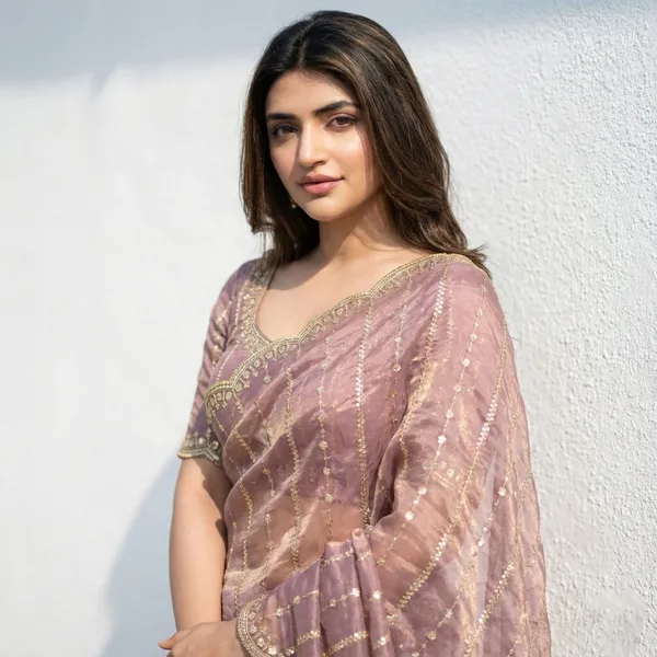 FLUIT_LESVETEMENTS_Embroidered_Bollywood_Satin_Saree_with_Unstitched_Blouse_(Purple)