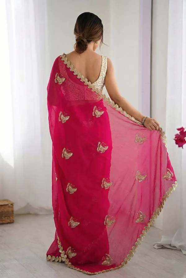 FLUIT_LESVETEMENTS_Embroidered_Bollywood_Satin_Saree_with_Unstitched_Blouse_(Pink)