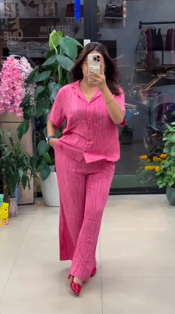 Designer_Pure_Linen_Co_Ord_Set_Blue