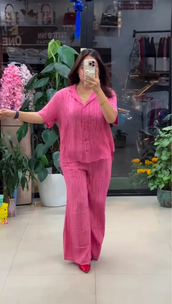 Designer_Pure_Linen_Co_Ord_Set_Pink