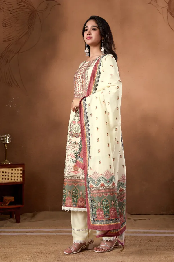 Beige_Floral_Botanical_Printed_Straight_Kurta_Set_For_Women