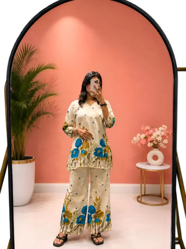 Beige_Rayon_Floral_Printed_Co-Ord_Set_For_Women
