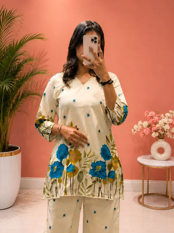 Beige_Rayon_Floral_Printed_Co-Ord_Set_For_Women