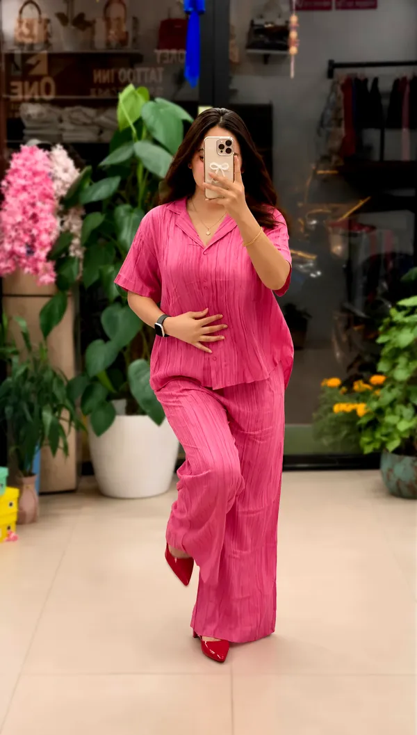 Pink_Linen_Straight_Fit_Co-Ord_Set_For_Women
