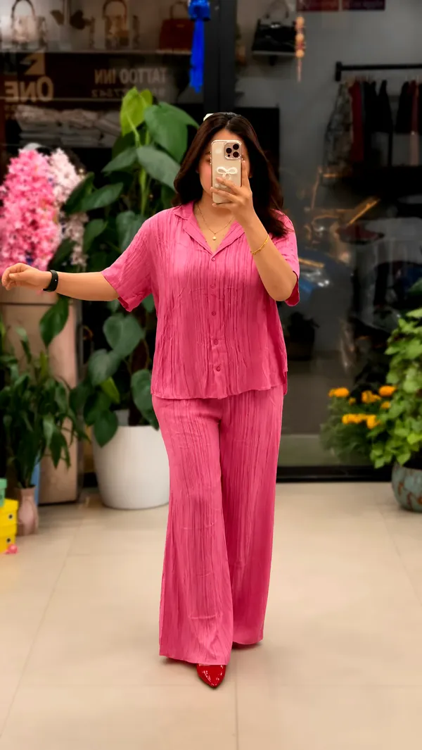 Pink_Linen_Straight_Fit_Co-Ord_Set_For_Women