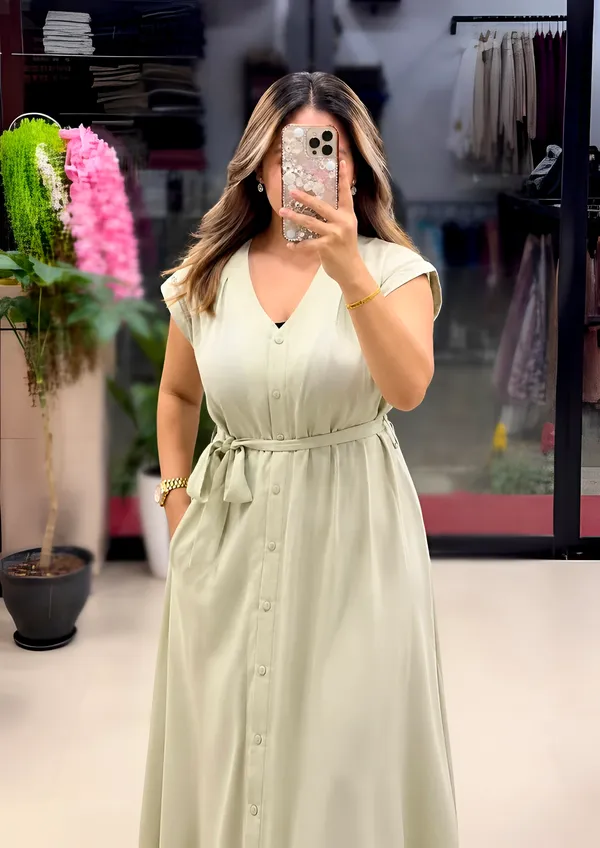 Green_Cotton_Button-Down_Maxi_Dress_For_Women