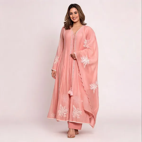 Pink_Chanderi_Silk_Straight_Kurta_Set_For_Women