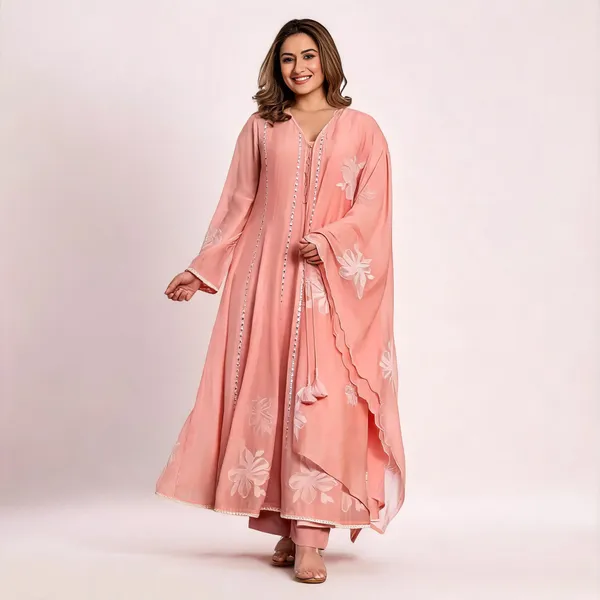 Pink_Chanderi_Silk_Straight_Kurta_Set_For_Women