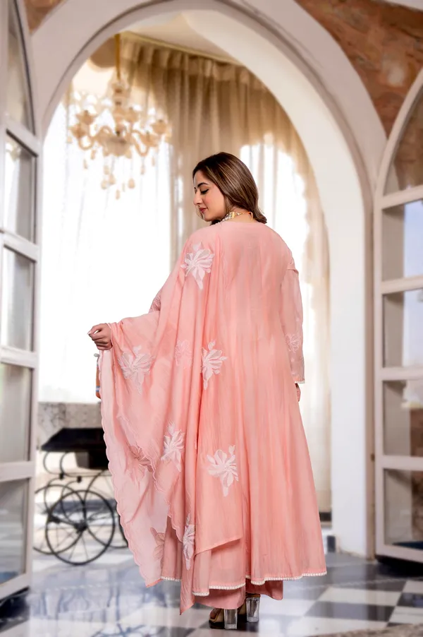 Pink_Chanderi_Silk_Straight_Kurta_Set_For_Women