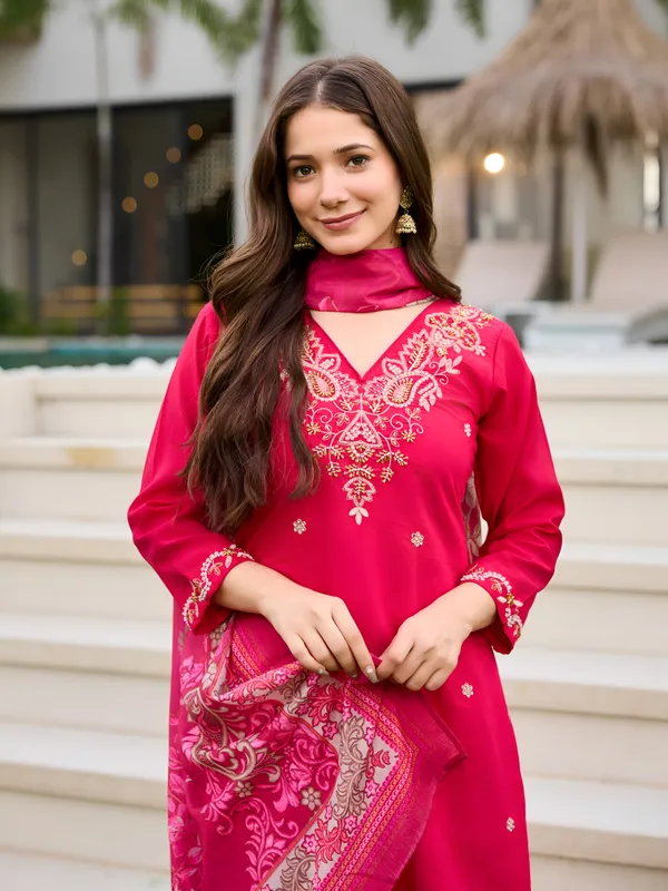 Pink_Roman_Silk_Kurta_set