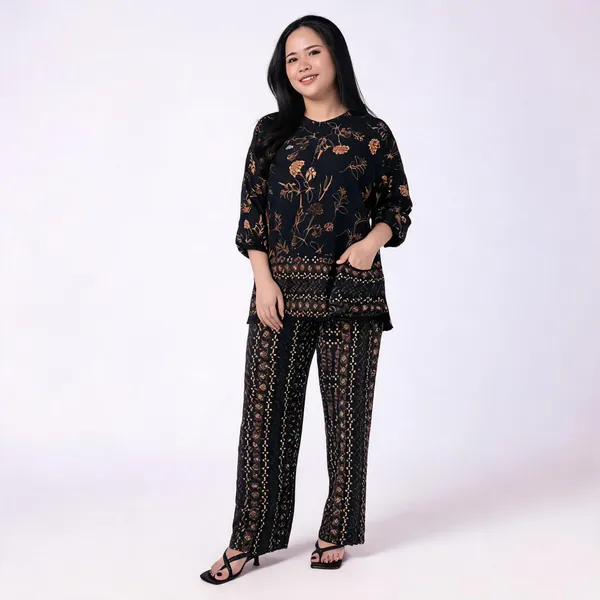 Black_Floral_Geometric_Print_Relaxed_Co-Ord_Set_For_Women