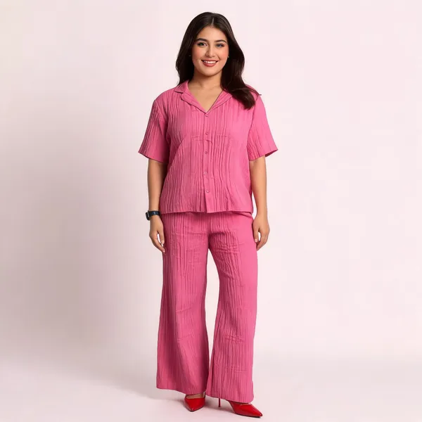 Pink_Linen_Straight_Fit_Co-Ord_Set_For_Women