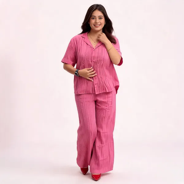 Pink_Linen_Straight_Fit_Co-Ord_Set_For_Women