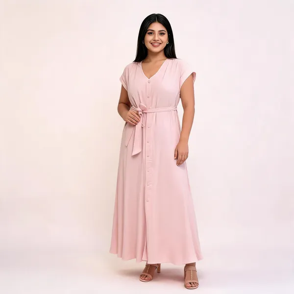 Pink_Pure_Cotton_Maxi_Dress_For_Women