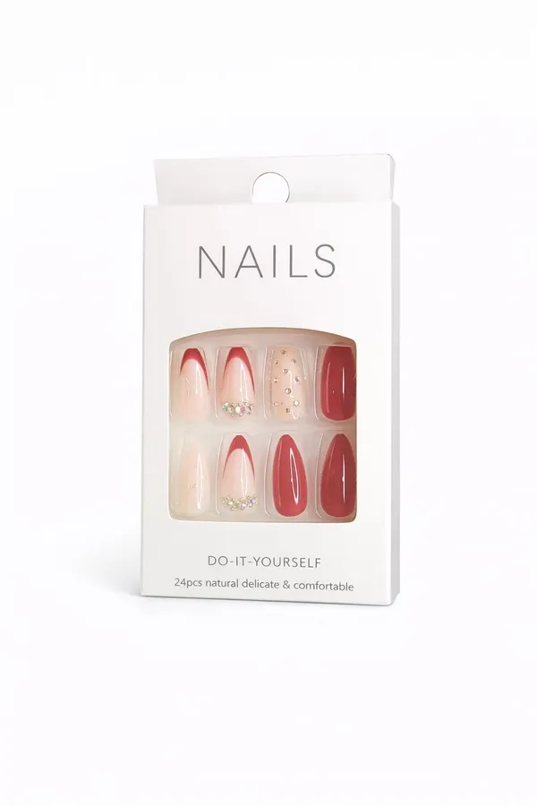 Red_Chevron_French_Tip_Press_On_Nails_Nude_With_Red_V_Tips_Crystal_Accents