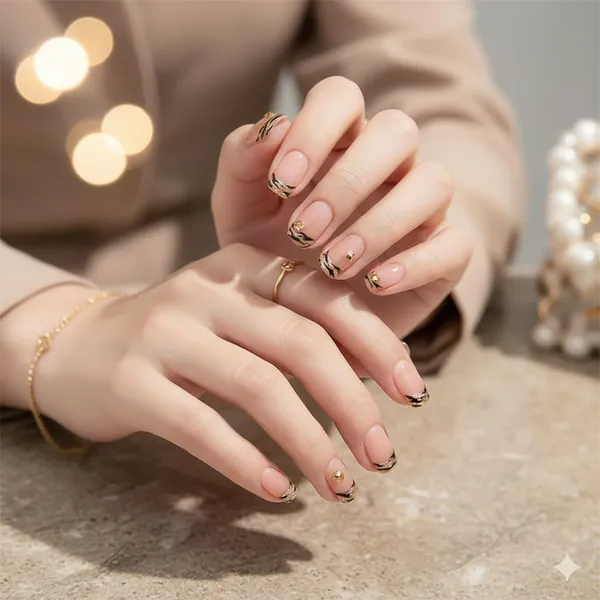 Nude_Gold_Leaf_French_Tip_Press_On_Nails_Soft_Pink_With_Gold_Foil_Crystal_Accents