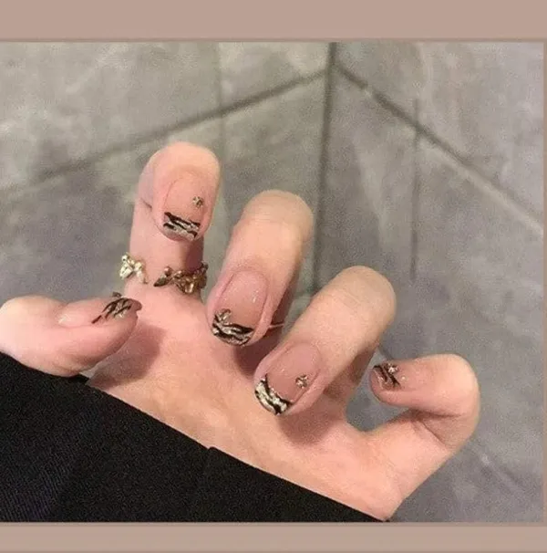 Nude_Gold_Leaf_French_Tip_Press_On_Nails_Soft_Pink_With_Gold_Foil_Crystal_Accents
