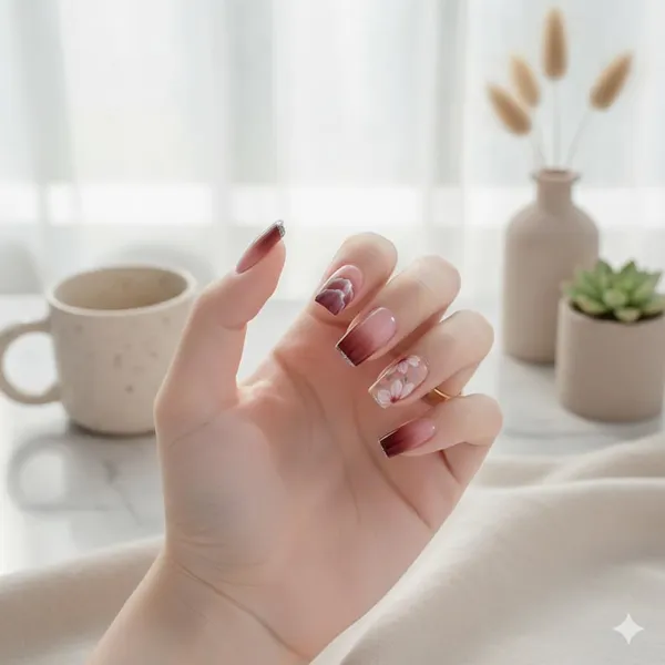 Wine_Roses_Press_On_Nails_Burgundy_Gradient_With_Floral_Accents