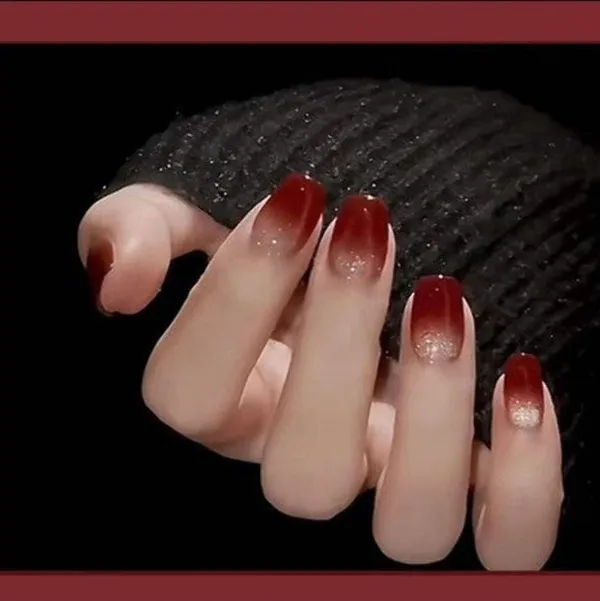 Wine_Red_Glossy_Press_On_Nails
