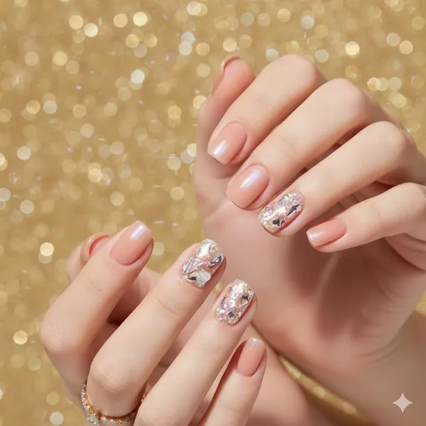 Pearlescent_Charm_Press_On_Nails_Soft_Pink_With_Silver_Foil_Accents