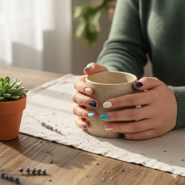 Colorful_Mix_Press_On_Nails_Teal_Navy_Peach_White_24_Pcs